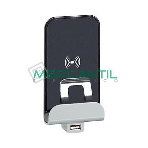 bticino cargador inalámbrico induccion-bticino-H4285CW2 Bticino Base USB Tipo A y Recarga por Inducción