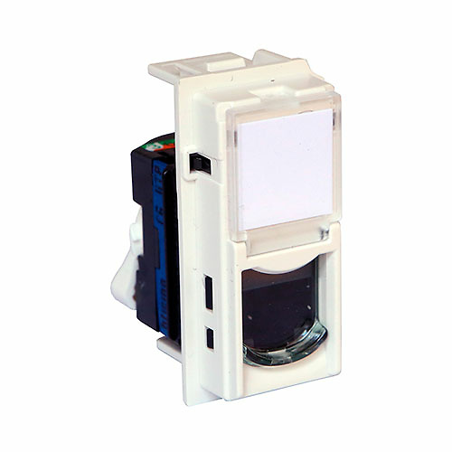 Bticino Base datos/telefonía RJ45 UTP categoria 6 Living Now KW4279C6 Bticino Base datos/telefonía RJ45 UTP categoria 6 1 módulo color blanco Living Now