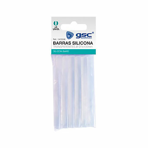 Blister 6 barras de silicona transparente Ø7mm para referencia 1403305 GSC 