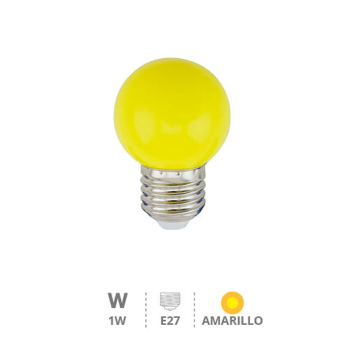 bombilla-led-esferica-1w-e27-amarillo-200605007 bombilla-led-esferica-1w-e27-amarillo-200605007