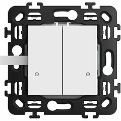 El interruptor de luz doble inalámbrico Classia with Netatmo se puede utilizar para añadir y controlar dos circuitos de iluminación separados. De color blanco. El interruptor de luz doble inalámbrico Classia with Netatmo se puede utilizar para añadir y controlar dos circuitos de iluminación separados. De color blanco.