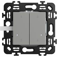 4 botones para lanzar 4 escenarios personalizables desde la aplicación Home + Control (Configuración / Escenarios). 4 botones para lanzar 4 escenarios personalizables desde la aplicación Home + Control (Configuración / Escenarios).