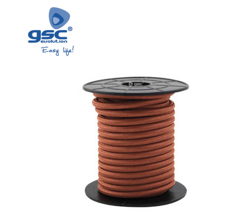 cable textil liso marron 10m cable textil liso marron 10m GSC