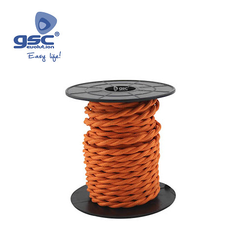 cable textil naranja 10m cable textil trenzado naranja 10m GSC