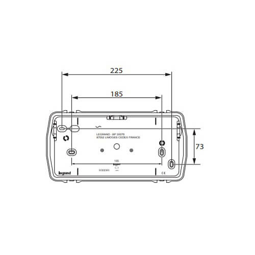 dimensiones caja estanca luz de emergencia 661616 Caja Estanca para luces de Emergencia IP65 LED LEGRAND