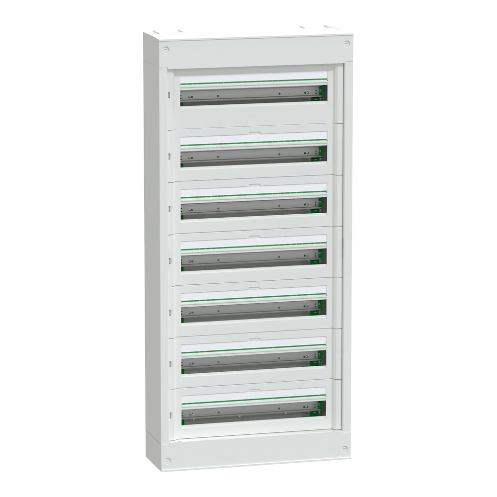 Caja modular PrismaSeT S superficie 7x24 módulos 1 regleta de tierra sin puerta Caja modular PrismaSeT S superficie 7x24 módulos 1 regleta de tierra sin puerta