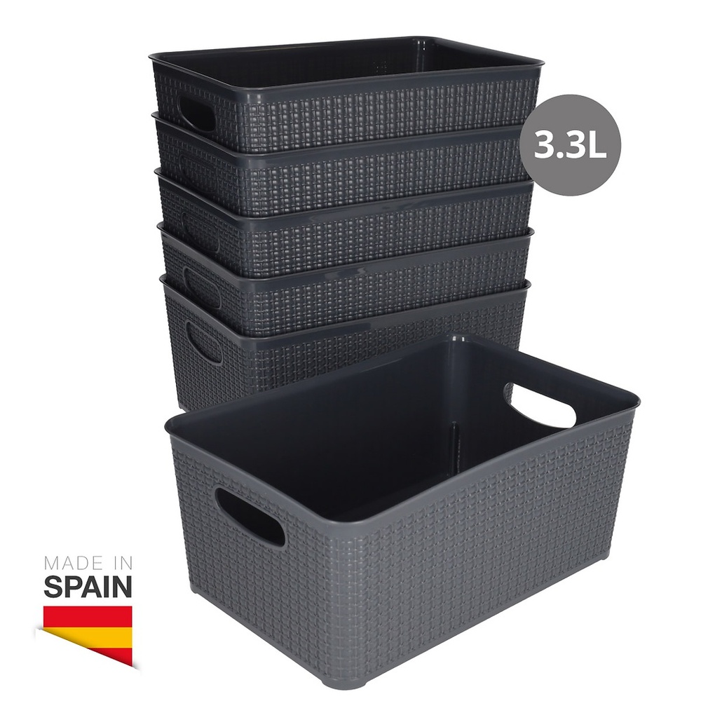 cesto-organizador-plastico-3-3l-gris-6u-retractil-402030003 cesto-organizador-plastico-3-3l-gris-6u-retractil-402030003