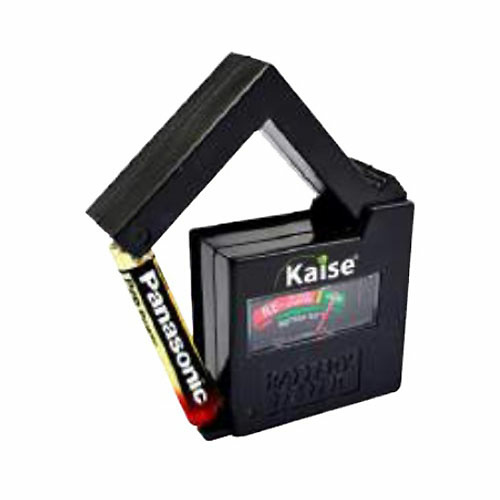 Comprobador de capacidad de baterías y pilas BT1 Kaise Comprobador de pilas Kaise de 1,5V y 9V Tipo D/C/AA/AAA/6F22 y Boto?n 1,5V.