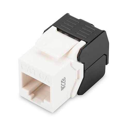 Conector hembra RJ45 categoria 6/6A UTP keystone tool free blanca Conector hembra RJ45 categoria 6/6A UTP keystone tool free blanca