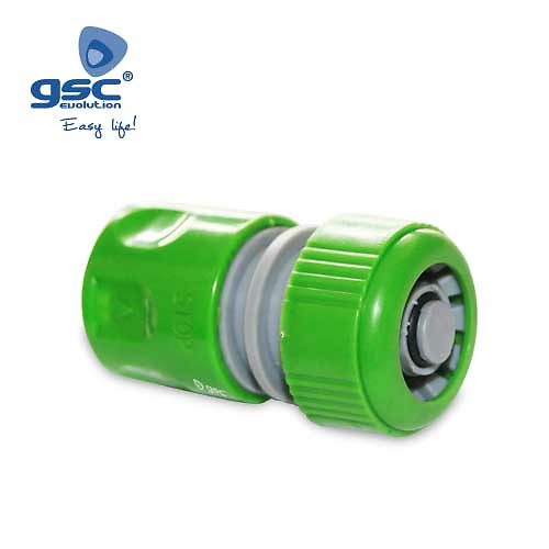 Conector de manguera con stop 5/8 Conector para mangueras de pvc con stop 5/8