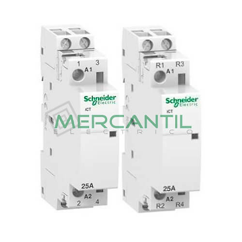 contactor 9 20732 Contactor Modular 2 Polos Corriente Nominal 25A iCT SCHNEIDER ELECTRIC