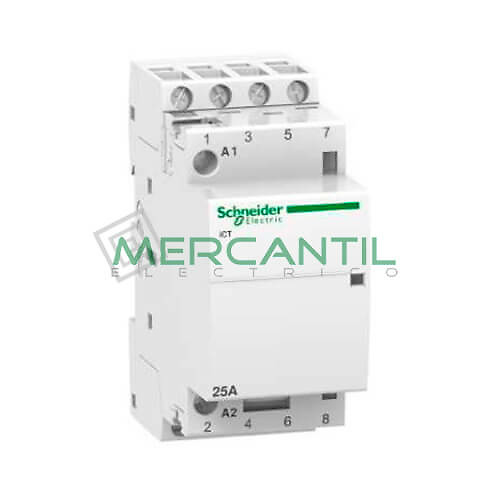 contactor a9c20834 Contactor 4 Polos Corriente Nominal 25A iCT SCHNEIDER ELECTRIC