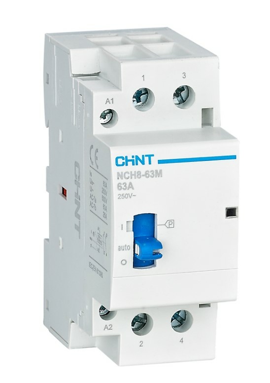 Contactor modular con Selector de Función y Accesoriable - 1NA+1NC -63A - 220-240V - 50/60Hz 