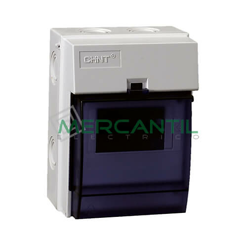 caja eléctrica estanca chint-NXW1-3 Cuadro eléctrico de Superficie Estanco 1 Fila y 3 Módulos 100x72x108 IP65 NXW1 CHINT