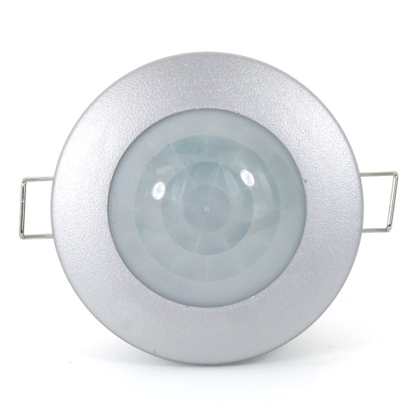 Detector de Presencia PIR 360º Empotrable Silver 