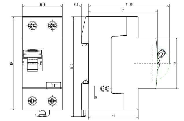 dimensiones diferencial superinmunizado 402060 Diferencial superinmunizado Legrand