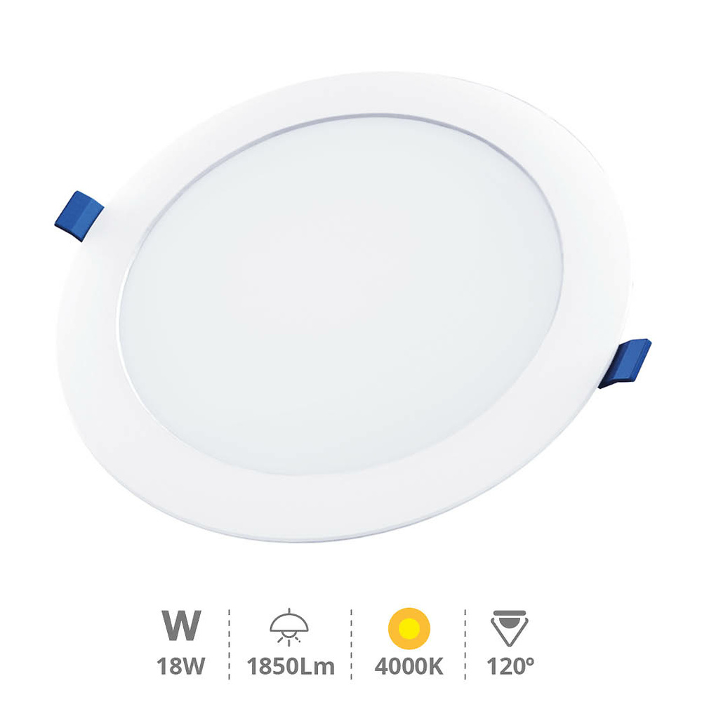 Downlight empotrable LED redondo Belur 18W 4000K Blanco 