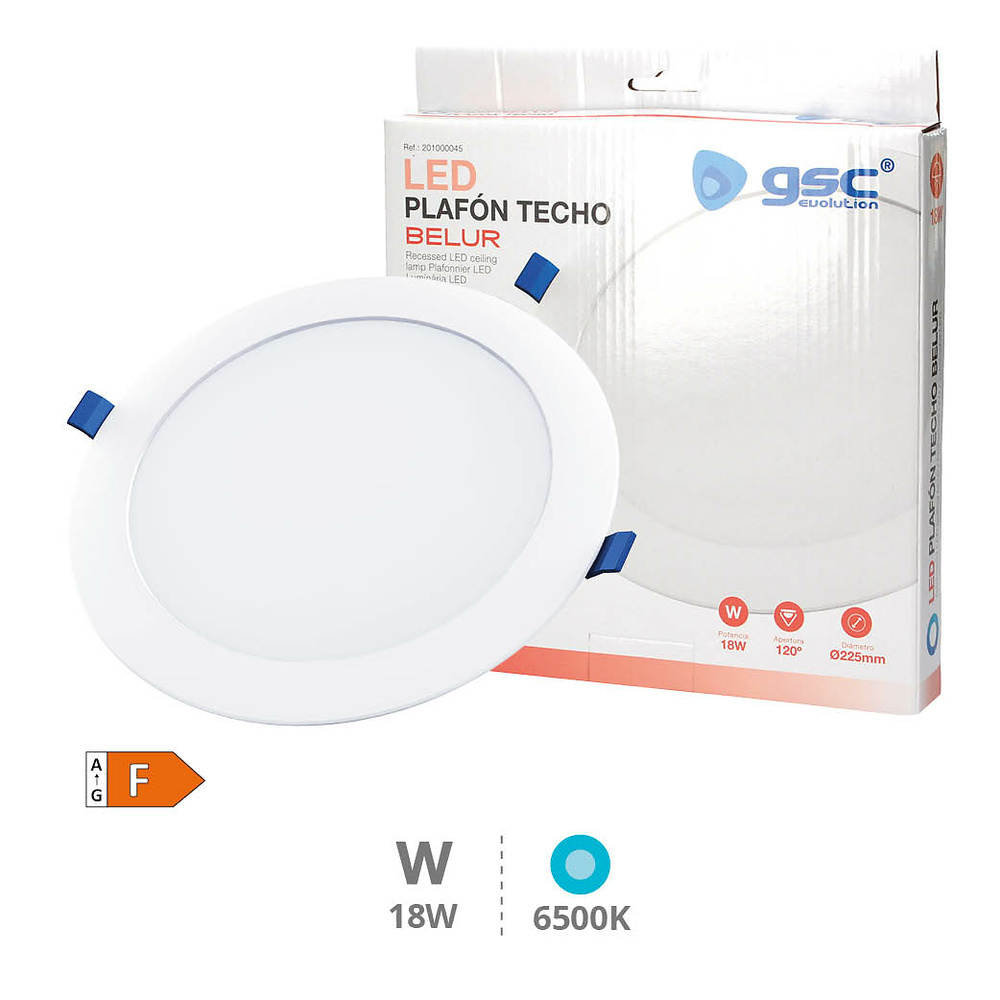 Downlight empotrable LED redondo Belur 18W 4000K Blanco 