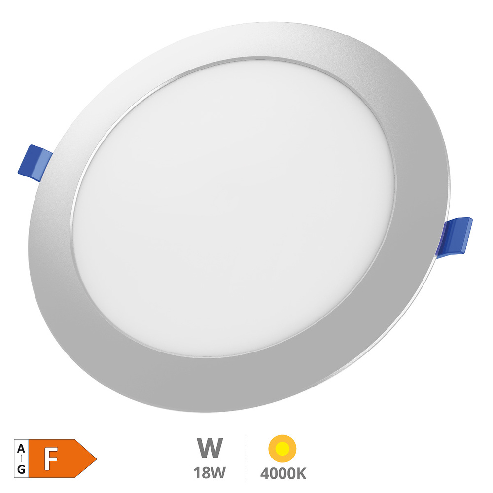 Downlight empotrable LED redondo Belur 18W 4000K Gris 