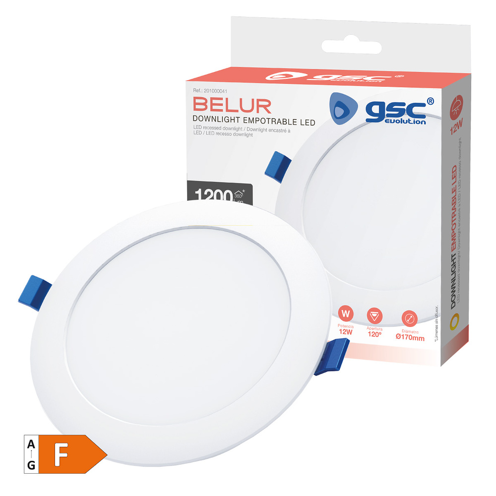 Downlight empotrable LED redondo Belur 9W 6500K Blanco 