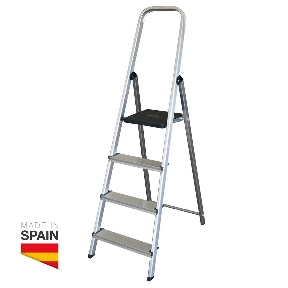 Escalera aluminio 4 peldaños Max. 150kg Escalera aluminio 4 peldaños Max. 150kg