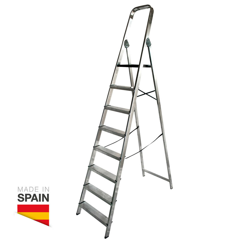 Escalera aluminio 8 peldaños Max. 150kg Escalera aluminio 8 peldaños Max. 150kg