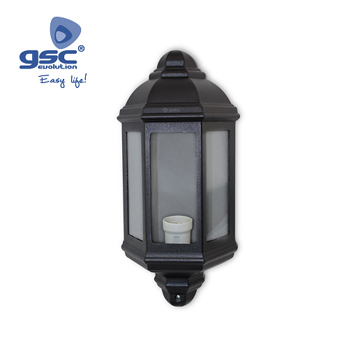 Farol de jardín Alum. partido E27 60W - Negro Farol de jardín Alum. partido E27 60W - Negro GSC