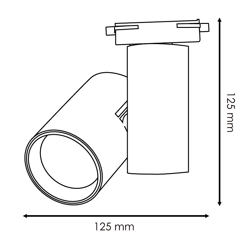 Foco LED para carril White Bernado 40W Monofásico 