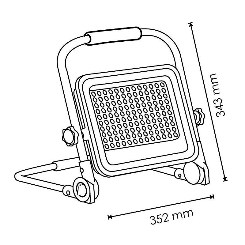 Foco proyector LED portátil con batería Laptop 50W 