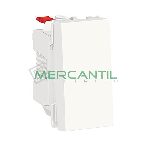 Interruptor 1 modulo New Unica studio blanco polar Blanco 