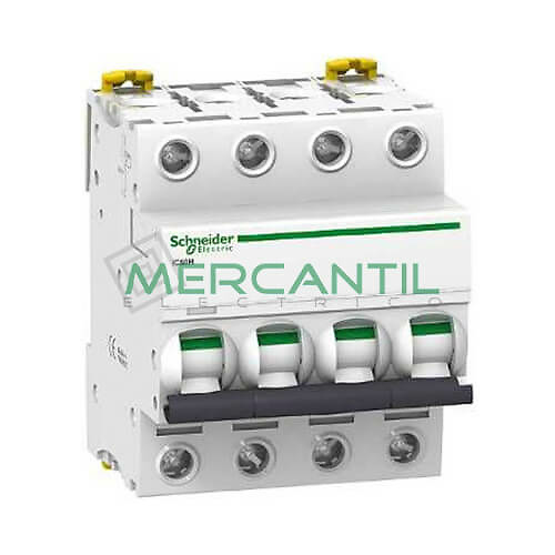 magnetotermico 4 polos A9F89410 Interruptor Magnetotérmico 4 Polos Corriente Nominal 10A iC60H Sector Industrial SCHNEIDER ELECTRIC