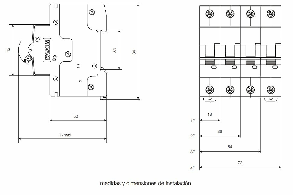 sassin esquema magnetotermico 20A sassin esquema magnetotermico. Mercantil Eléctrico B61NC20N