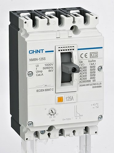 Interruptor caja moldeada relé termomagnético 3P 125A/80A S 50kA 