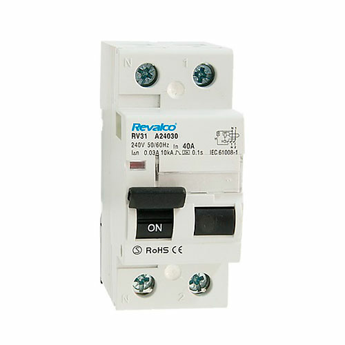 Interruptor diferencial 2P 25A 300mA Revalco Interruptor diferencial 2P 25A 300mA AC Revalco