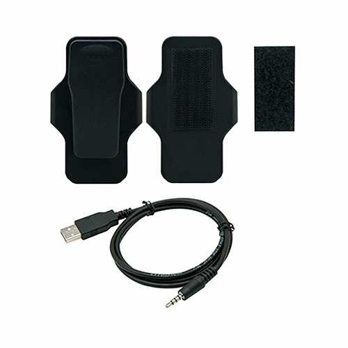 Kit velcro con cable de alimentacion para camara DrivePro Body Transcend 