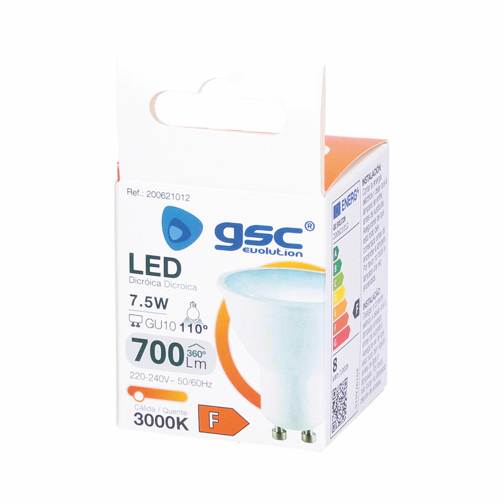 Lámpara LED dicroica 5,5W GU10 6000K 