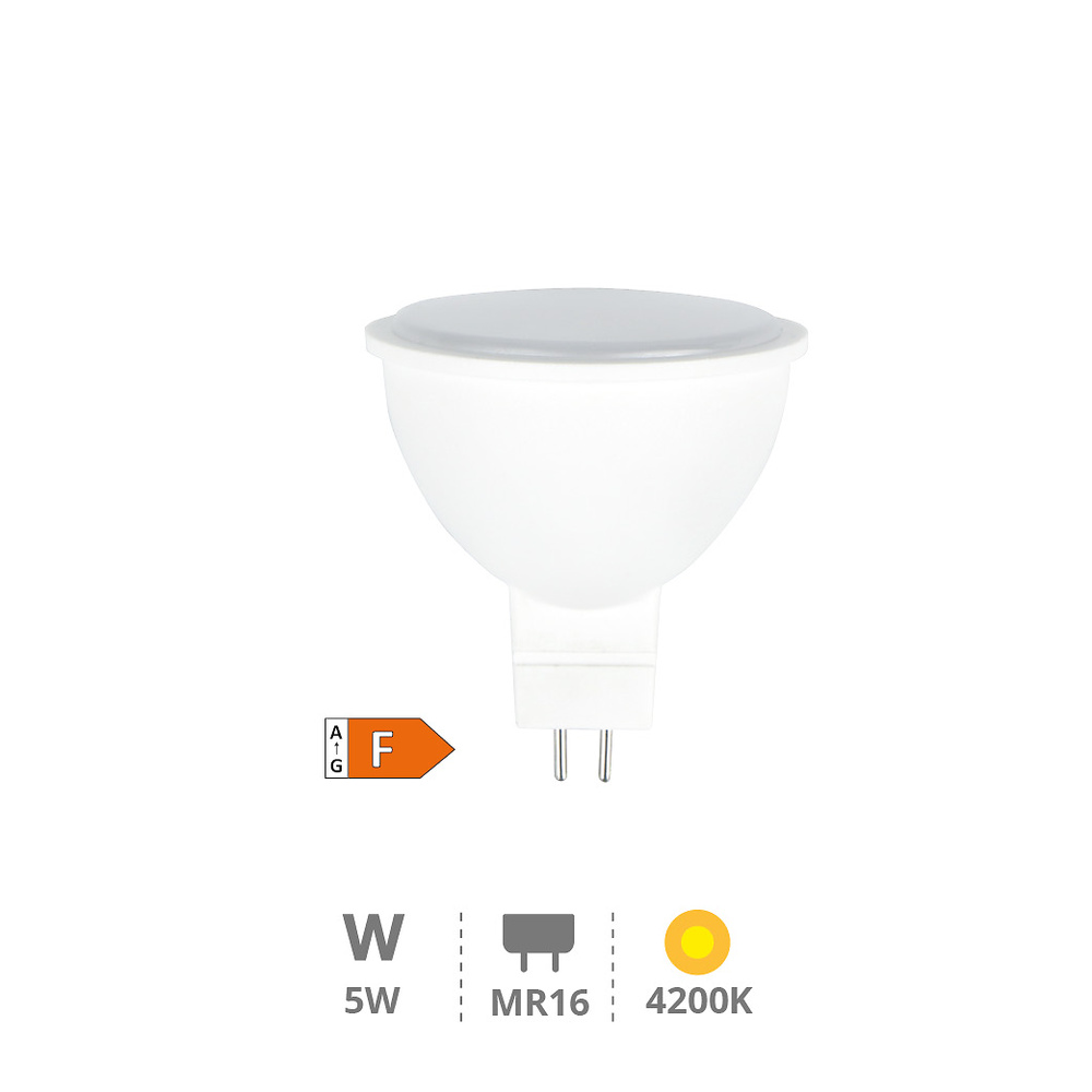 Lámpara LED dicroica 5W MR16 4200K 12V 