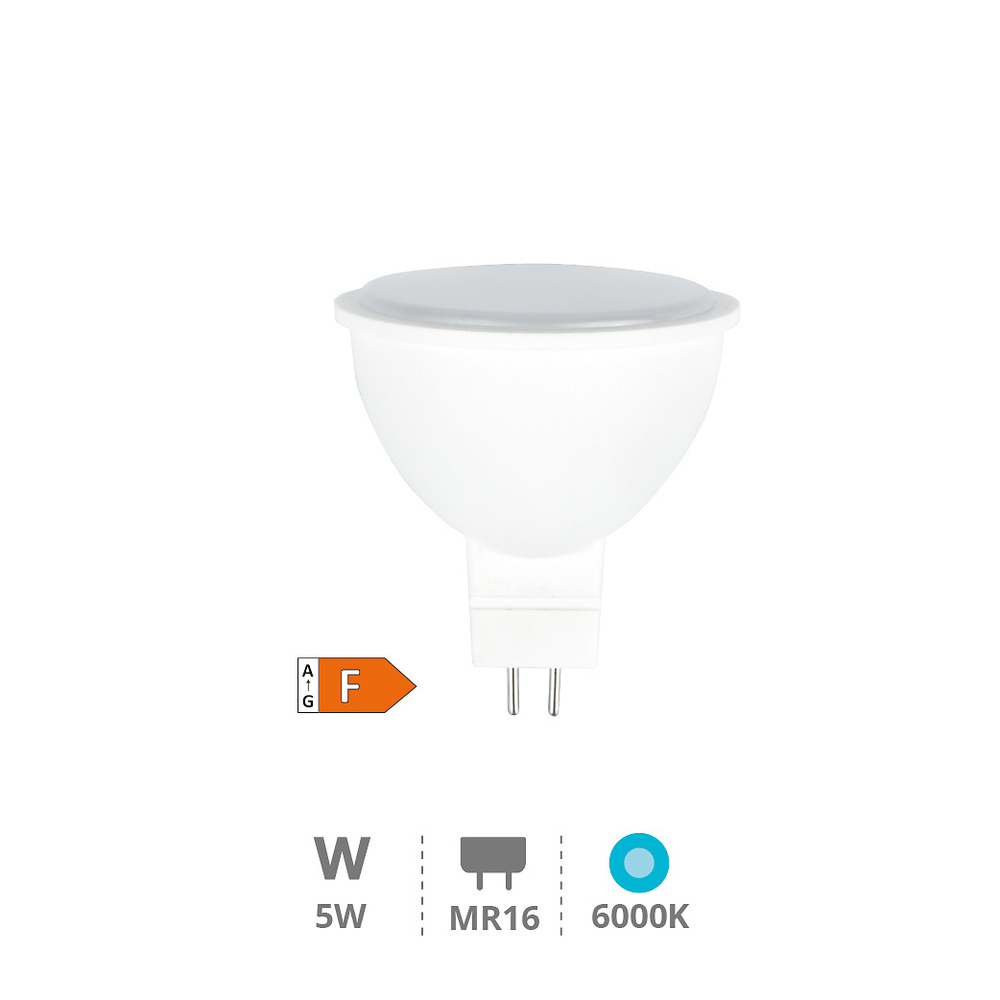 Lámpara LED dicroica 5W MR16 6000K 12V 