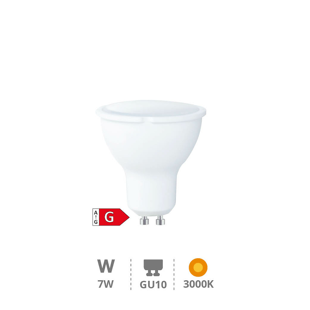 Lámpara LED dicroica 6W GU10 3000K regulable 