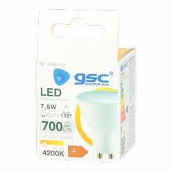 Lámpara LED dicroica 7,5W GU10 3000K 