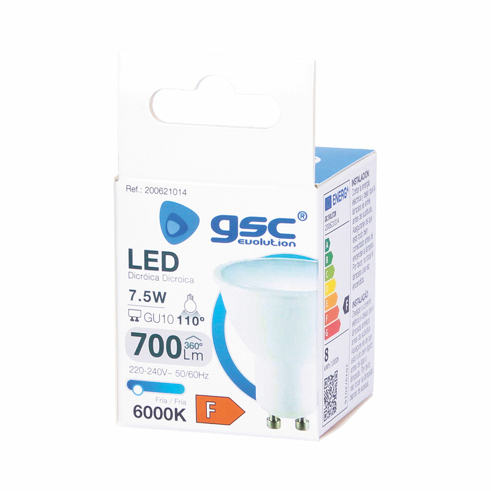 Lámpara LED dicroica 7,5W GU10 4200K 