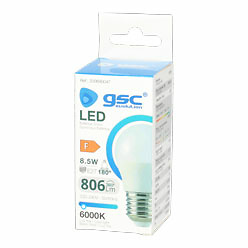 Lámpara LED esférica 8,5W E27 4200K 