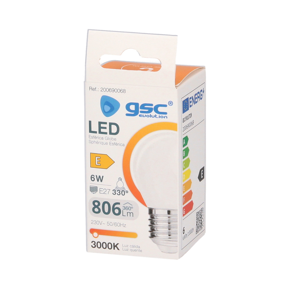 Lámpara LED esférica Serie Cristal 4W E14 6500K 