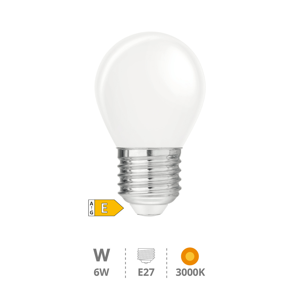 Lámpara LED esférica Serie Cristal 6W E27 3000K 