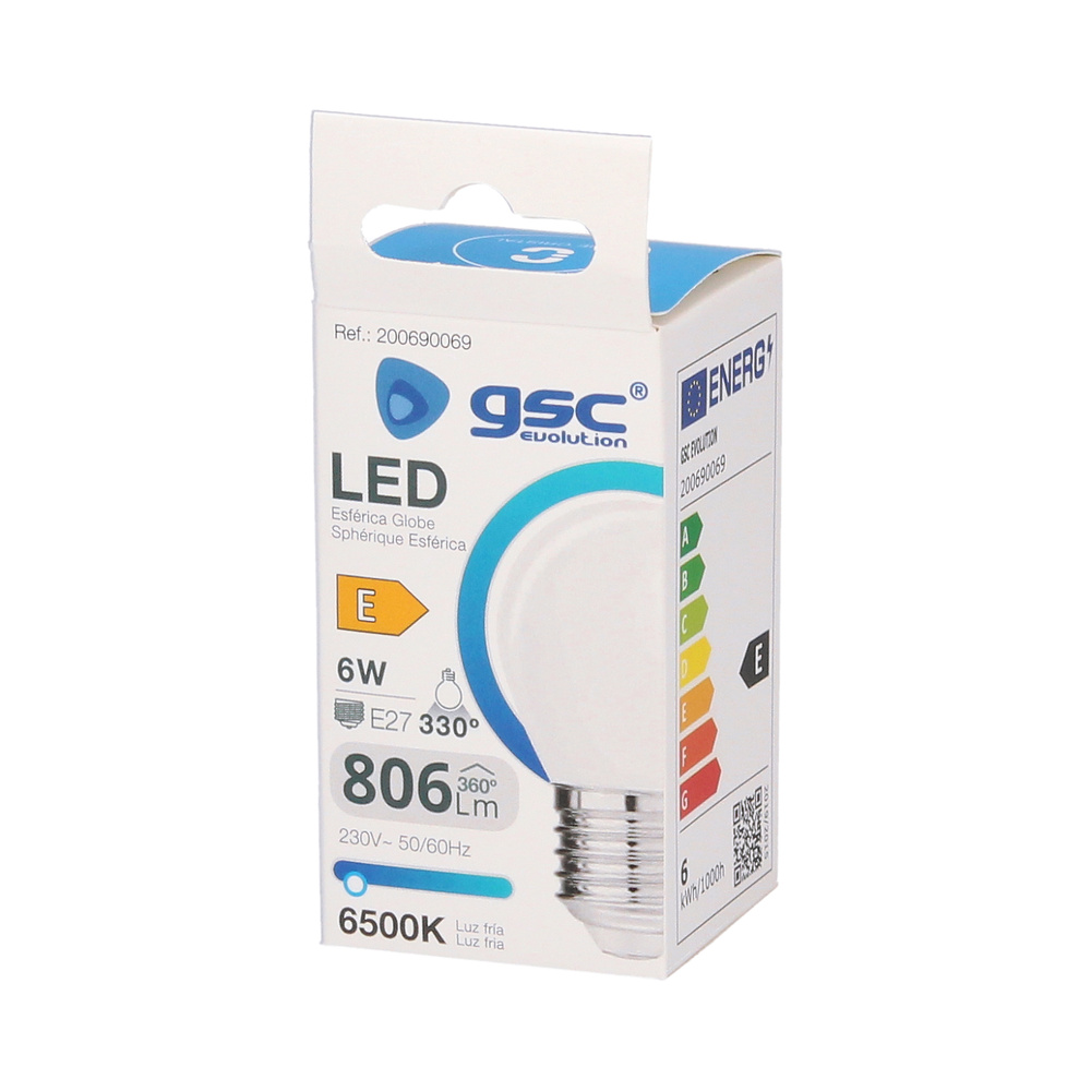 Lámpara LED esférica Serie Cristal 6W E27 3000K 