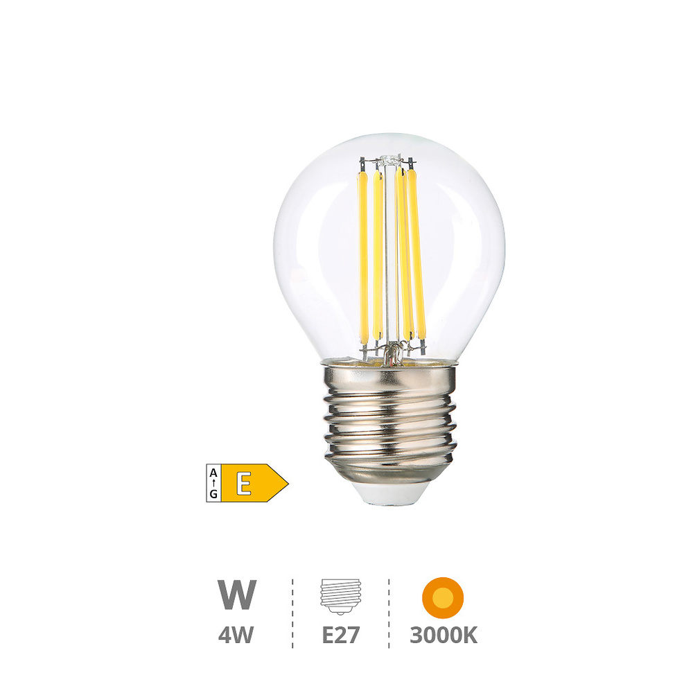 Lámpara LED esférica Serie Oro 4W E27 3000K 