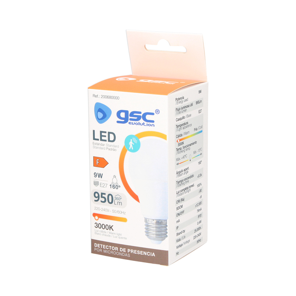 Lámpara LED esférica Serie Oro 4W E27 3000K 