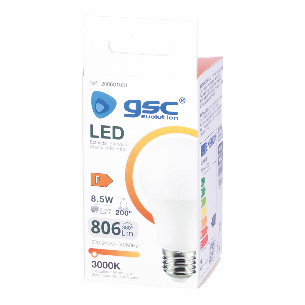 Lámpara LED estándar A55 5W E27 6000K 