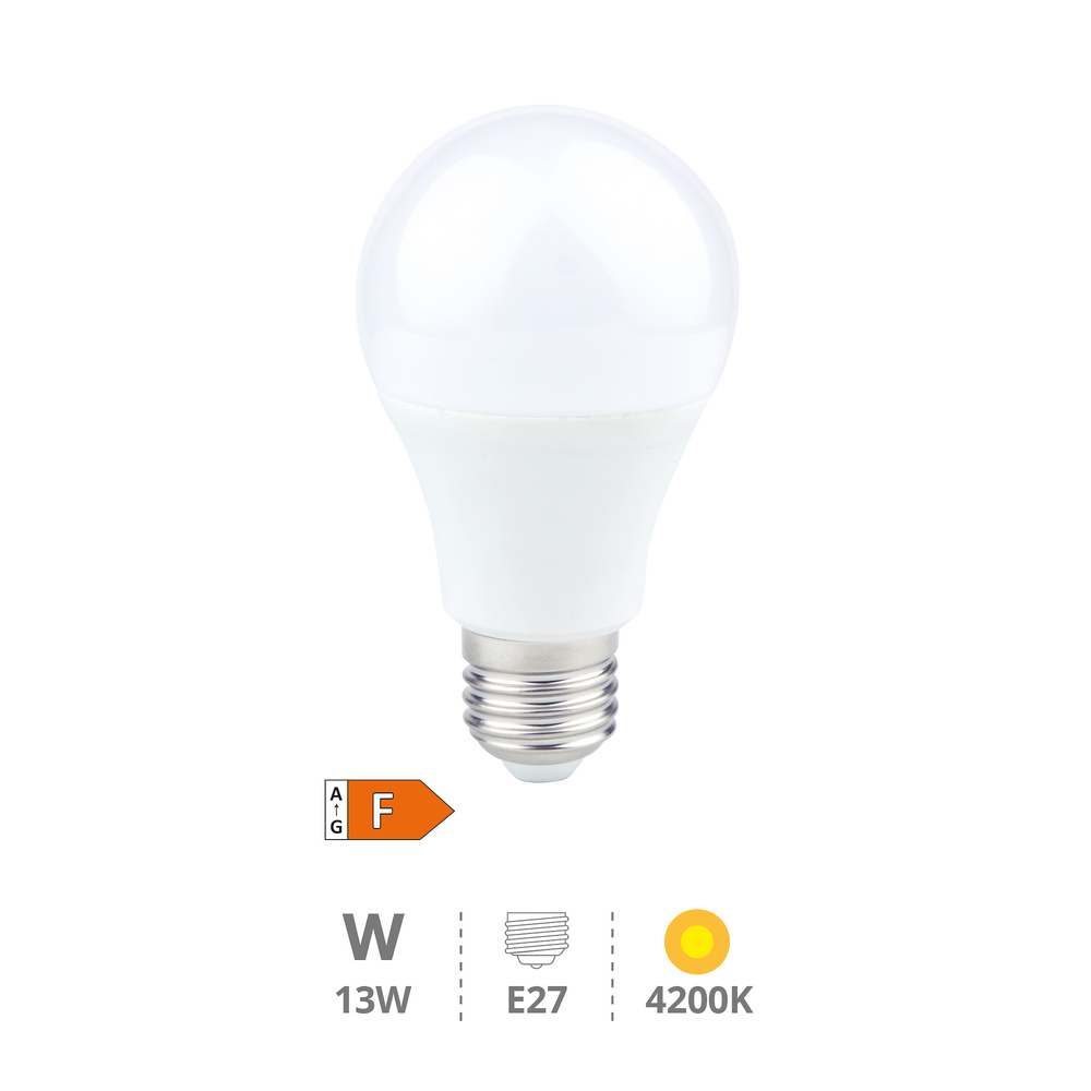 Lámpara LED estándar A60 13W E27 4200K 