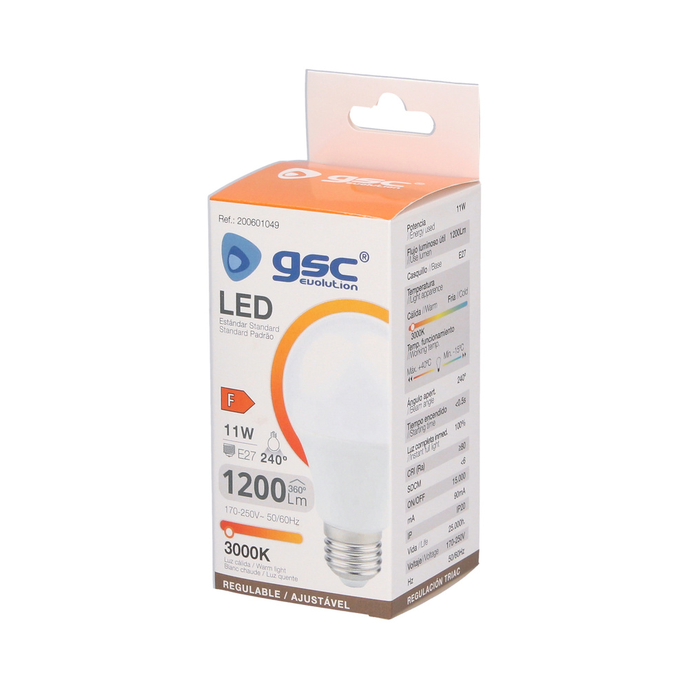 Lámpara LED estándar A60 15W E27 6000K 